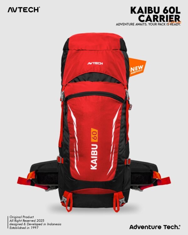 AVTECH - Tas Ransel Carrier Keril Gunung Backpack Hiking Camping Outdoor 60 Liter - KAIBU 60