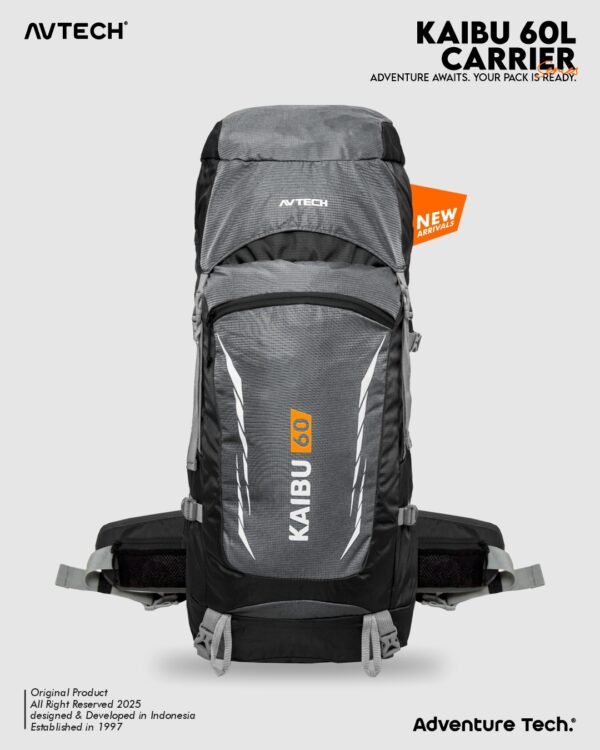 AVTECH - Tas Ransel Carrier Keril Gunung Backpack Hiking Camping Outdoor 60 Liter - KAIBU 60