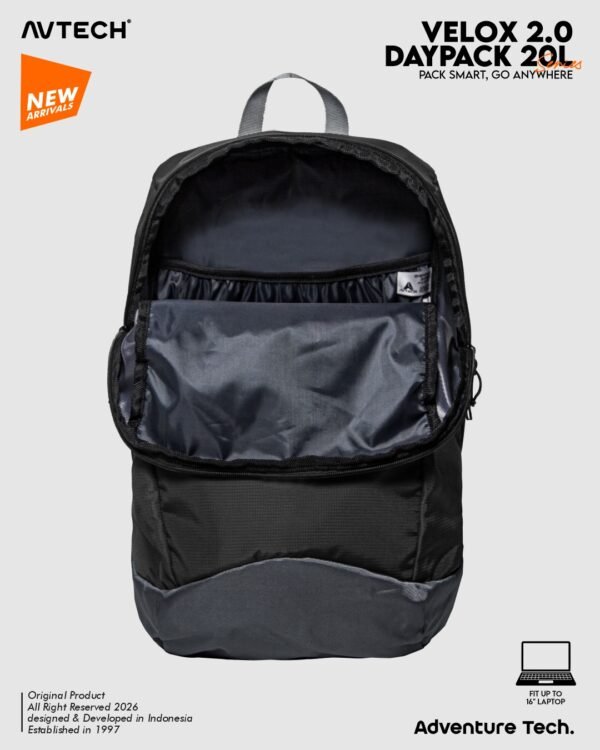 AVTECH - Daypack Velox Tas Ransel Laptop Harian Sekolah Kerja Travel Bag Lifestyle 20 Liter