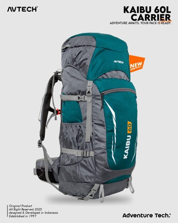 AVTECH - Tas Ransel Carrier Keril Gunung Backpack Hiking Camping Outdoor 60 Liter - KAIBU 60
