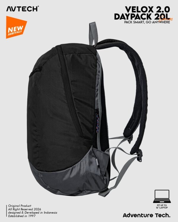 AVTECH - Daypack Velox Tas Ransel Laptop Harian Sekolah Kerja Travel Bag Lifestyle 20 Liter