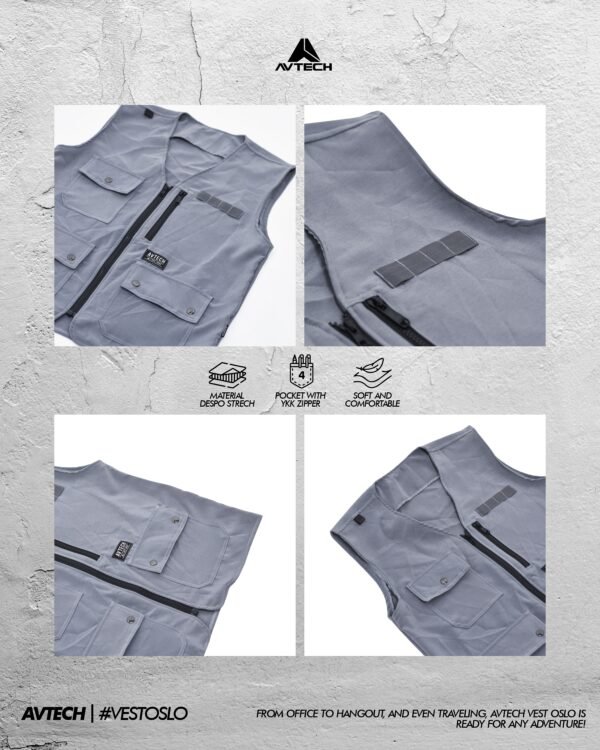 AVTECH - Rompi OSLO Vest Urban Travelling Hiking Outdoor Lifestyle Harian Motor