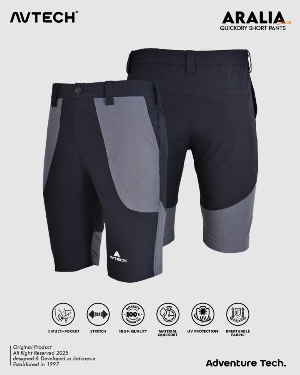 AVTECH - Celana Pendek Sepeda Outdoor Hiking Gunung Trekking Casual Harian Quick Dry - ARALIA