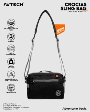 1 AVTECH - Tas Selempang Sling Shoulder Bag Crossbody Harian Outdoor Travel Lifestyle - CROCIAS
