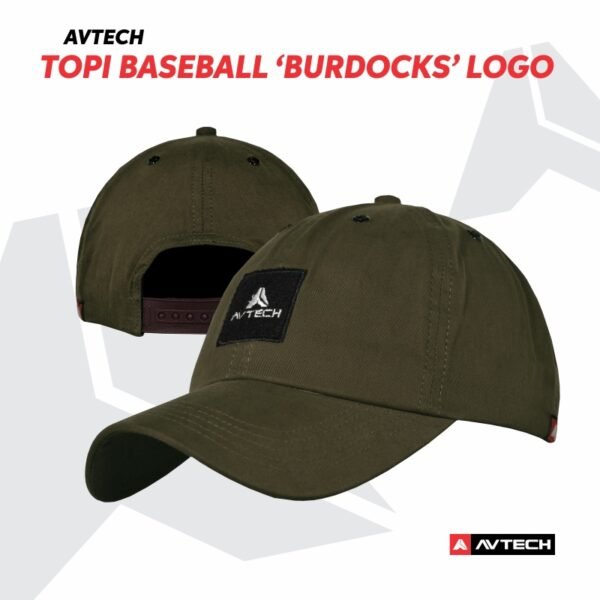 AVTECH - Topi Baseball Canvas Hat Caps Olahraga Outdoor Casual Lifestyle All Size - BURDOCKS LOGO