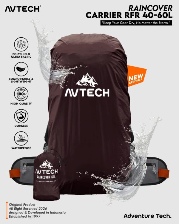 AVTECH - Rain Cover Bag Waterproof Pelindung Tas Anti Air 60-70 Liter - COVER CARRIER 60