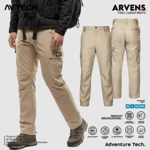AVTECH - Celana Panjang Cargo Katun Gunung Outdoor Hiking Lifestyle Reguler Fit - ARVENS