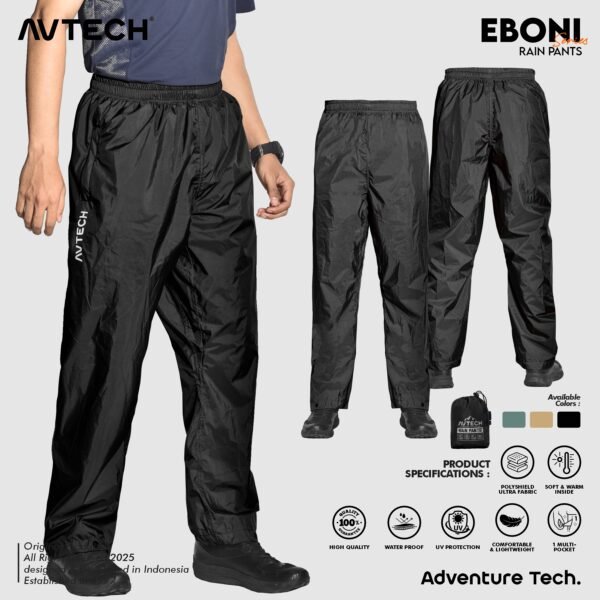 AVTECH - Celana Jas Hujan Rain Pants Ponco Waterproof Motor Outdoor All Size - EBONI
