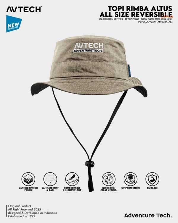 10 AVTECH - Topi Rimba Anak Adventure Hiking Ripstop Quickdry Reversible - TOPI RIMBA ALTUS KIDS