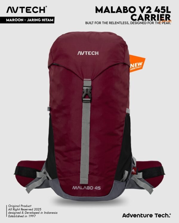 AVTECH - Tas Ransel Carrier Gunung Backpack Hiking Camping Outdoor Travel 45 Liter - MALABO 45