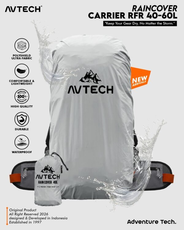 AVTECH - Rain Cover Bag Waterproof Pelindung Tas Anti Air 60-70 Liter - COVER CARRIER 60