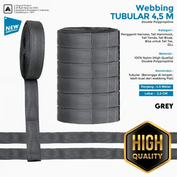 AVTECH - Tali Webbing Tubular 4,5 Meter – Kuat, Fleksibel, Tangguh