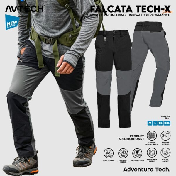 AVTECH - Celana Panjang Gunung Outdoor Hiking Travel Lifestyle Quick Dry Reguler Fit - FALCATA