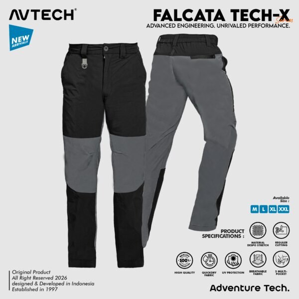 AVTECH - Celana Panjang Gunung Outdoor Hiking Travel Lifestyle Quick Dry Reguler Fit - FALCATA