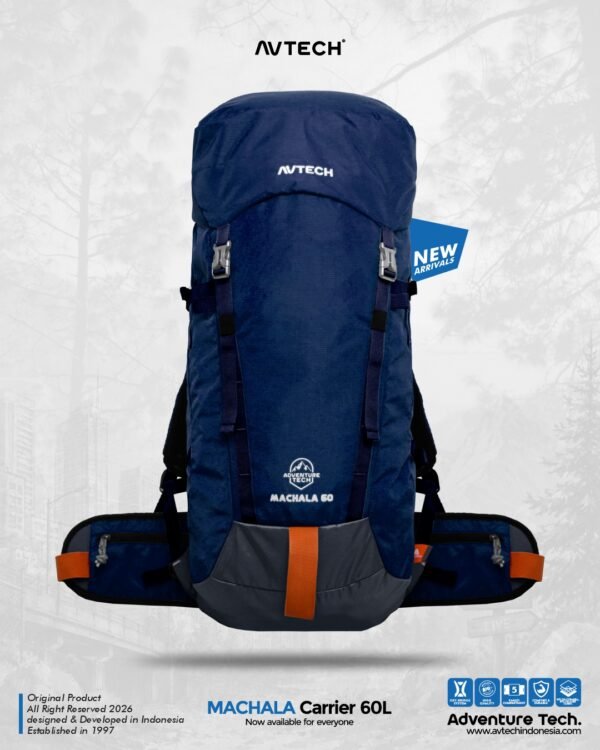 AVTECH - Tas Ransel Carrier Keril Gunung Backpack Hiking Camping Outdoor 60 Liter - MACHALA 60