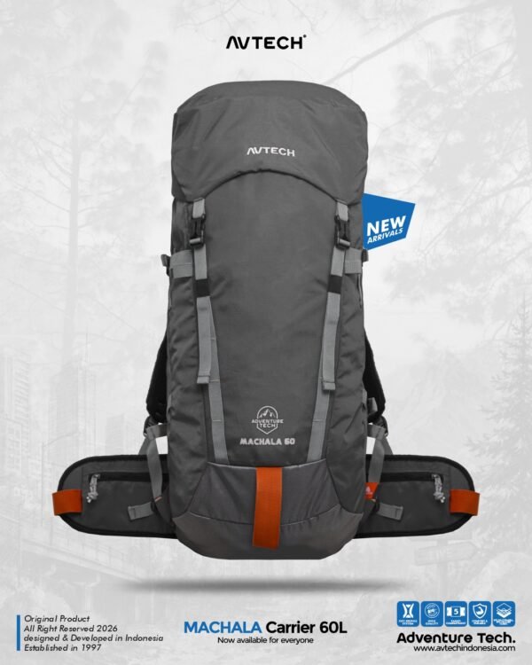 AVTECH - Tas Ransel Carrier Keril Gunung Backpack Hiking Camping Outdoor 60 Liter - MACHALA 60