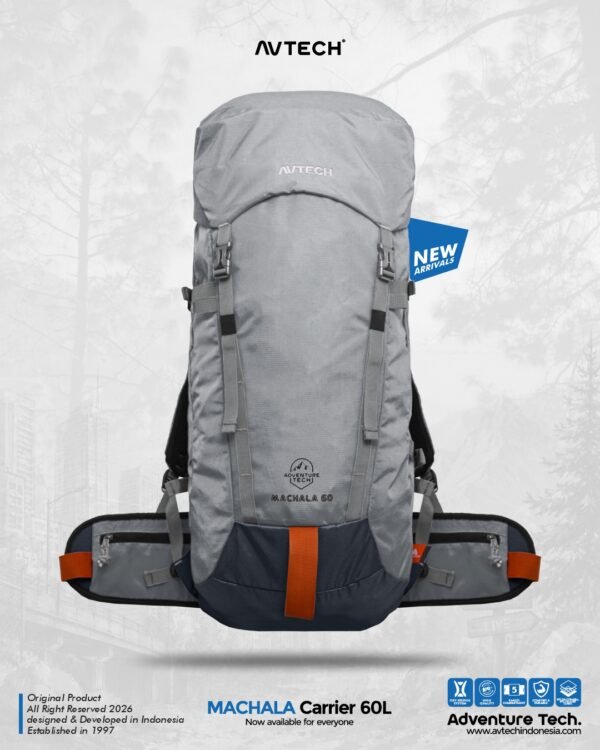 AVTECH - Tas Ransel Carrier Keril Gunung Backpack Hiking Camping Outdoor 60 Liter - MACHALA 60