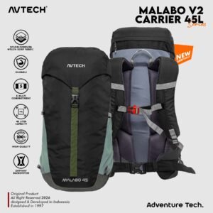 AVTECH - Tas Ransel Carrier Gunung Backpack Hiking Camping Outdoor Travel 45 Liter - MALABO 45