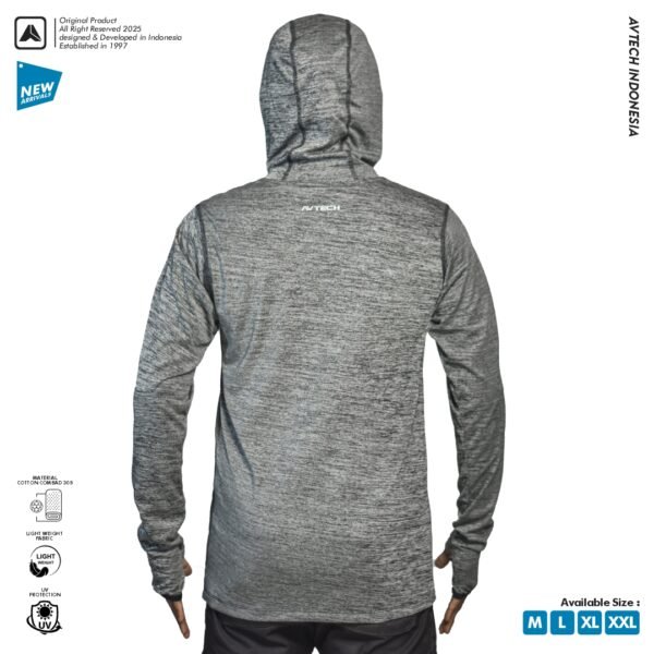 2-2 AVTECH - Baju Baselayer Kaos Manset Lengan Panjang Olahraga Outdoor Dry Fit Hoodie - WANDER