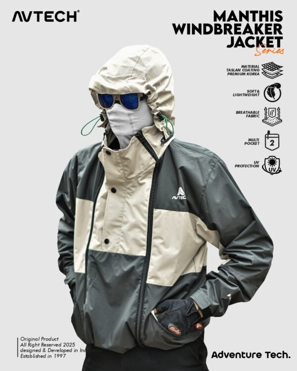 AVTECH - Jaket Windbreaker Manthis Water Repellent Gorpcore Outdoor Gunung Camping Motor Hujan