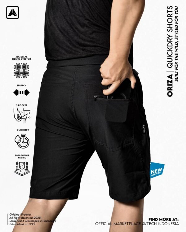 AVTECH - Celana Pendek Outdoor Short Hiking Gunung Trekking Sepeda Casual Harian Quick Dry - ORIZA
