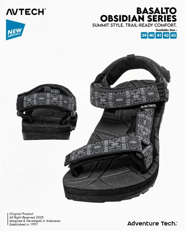 SANDAL GUNUNG BASALTO OBSIDIAN