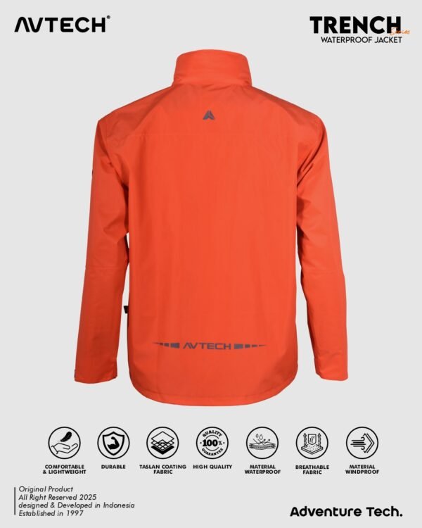 3 AVTECH - Jaket Windbreaker Waterproof Gorpcore Outdoor Hiking Gunung Camping Motor Hujan - TRENCH