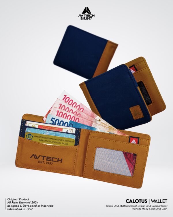 AVTECH - Dompet Lipat Pria Horizontal Wallet Lifestyle Harian - CALOTUS