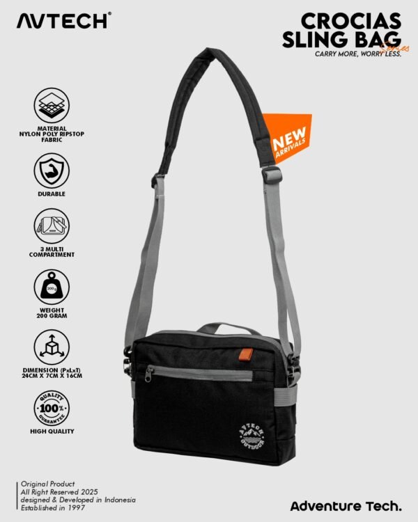 AVTECH - Tas Selempang Sling Shoulder Bag Crossbody Harian Outdoor Travel Lifestyle - CROCIAS