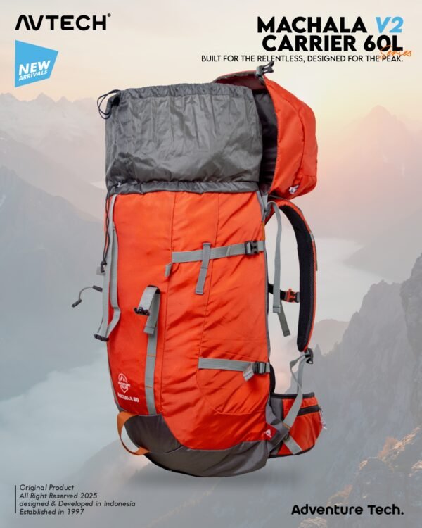 AVTECH - Tas Ransel Carrier Keril Gunung Backpack Hiking Camping Outdoor 60 Liter - MACHALA 60