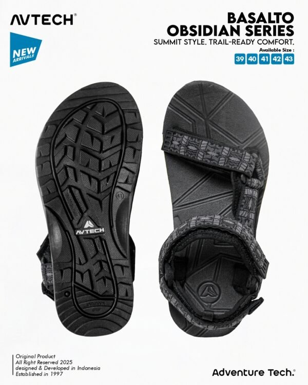 SANDAL GUNUNG BASALTO OBSIDIAN