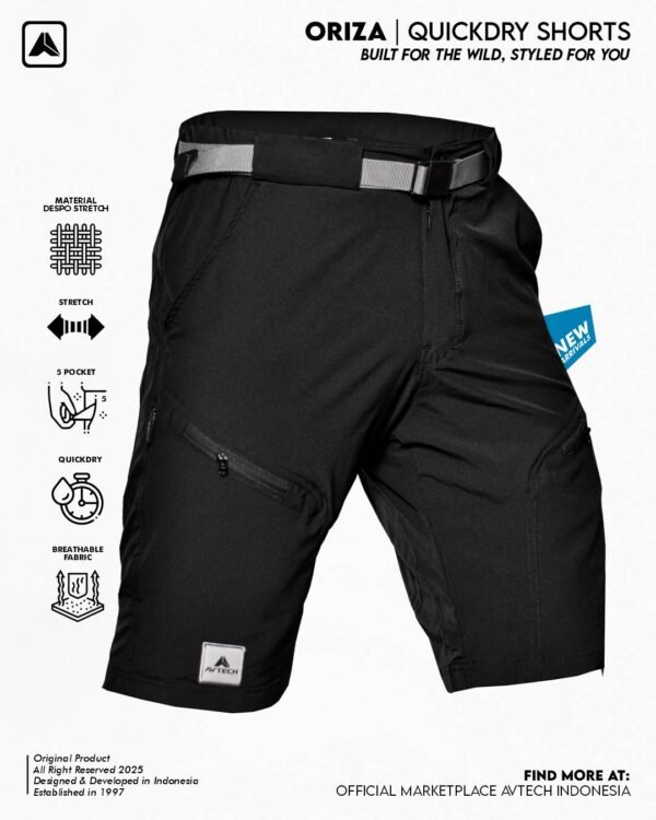 AVTECH - Celana Pendek Outdoor Short Hiking Gunung Trekking Sepeda Casual Harian Quick Dry - ORIZA