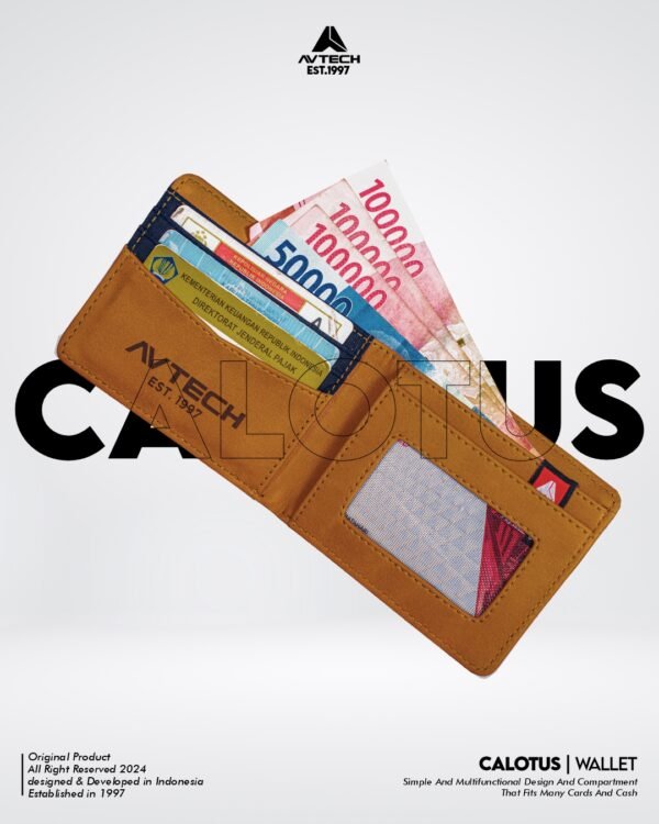 AVTECH - Dompet Lipat Pria Horizontal Wallet Lifestyle Harian - CALOTUS