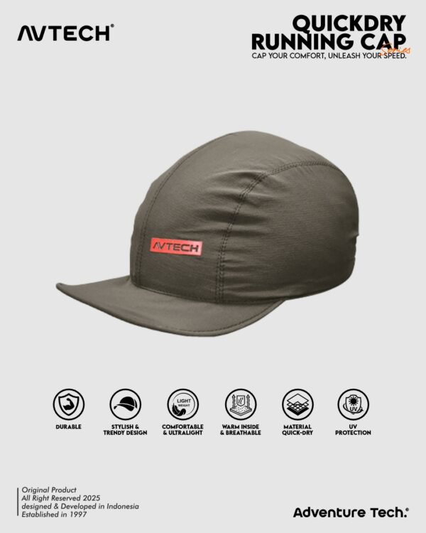 AVTECH - Topi Lari Olahraga Sepeda Outdoor Quick Dry All Size - RUNNING CAP