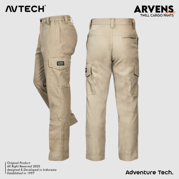 AVTECH - Celana Panjang Cargo Katun Gunung Outdoor Hiking Lifestyle Reguler Fit - ARVENS