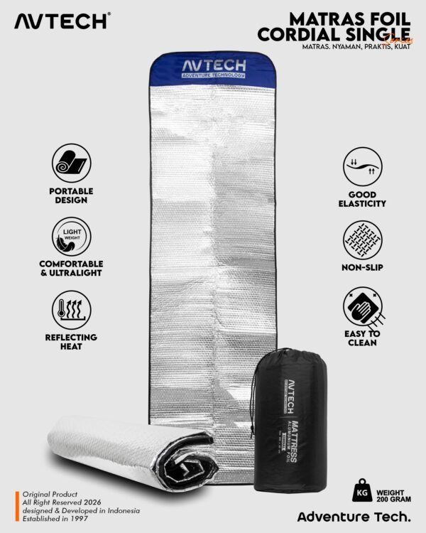 AVTECH - Matras Alumunium Foil Cordial Camping Gunung Hiking Outdoor Single - MATRAS FOIL