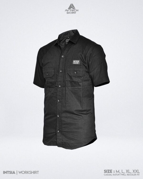 5 AVTECH - Kemeja Lengan Pendek Workshirt Tactical Formal Kerja Harian Casual Katun Twill - INTSIA