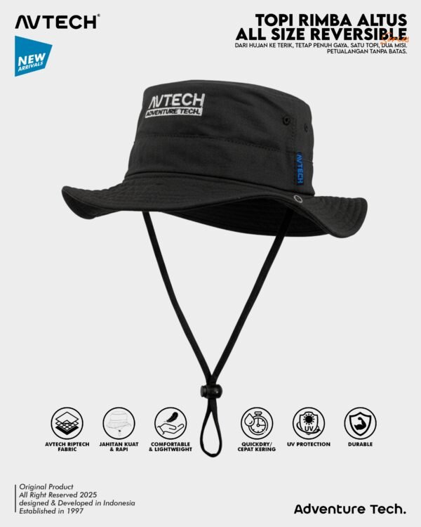 5 AVTECH - Topi Rimba Anak Adventure Hiking Ripstop Quickdry Reversible - TOPI RIMBA ALTUS KIDS