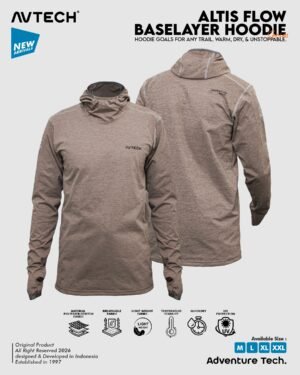 AVTECH - Baselayer Pria Wanita Lengan Panjang Olahraga Outdoor Dry Fit Face Covering Hoodie - ALTIS