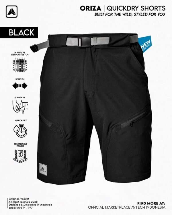 AVTECH - Celana Pendek Outdoor Short Hiking Gunung Trekking Sepeda Casual Harian Quick Dry - ORIZA