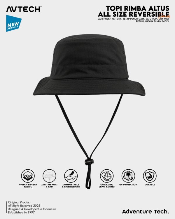 6 AVTECH - Topi Rimba Anak Adventure Hiking Ripstop Quickdry Reversible - TOPI RIMBA ALTUS KIDS