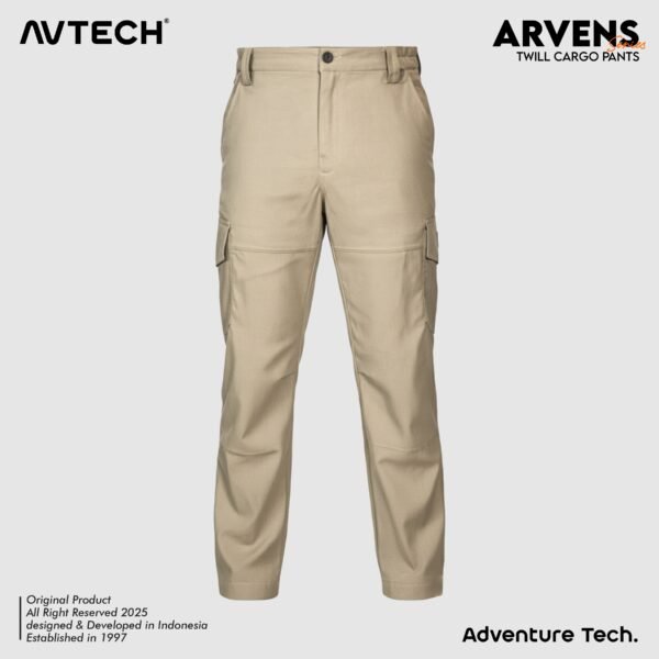AVTECH - Celana Panjang Cargo Katun Gunung Outdoor Hiking Lifestyle Reguler Fit - ARVENS