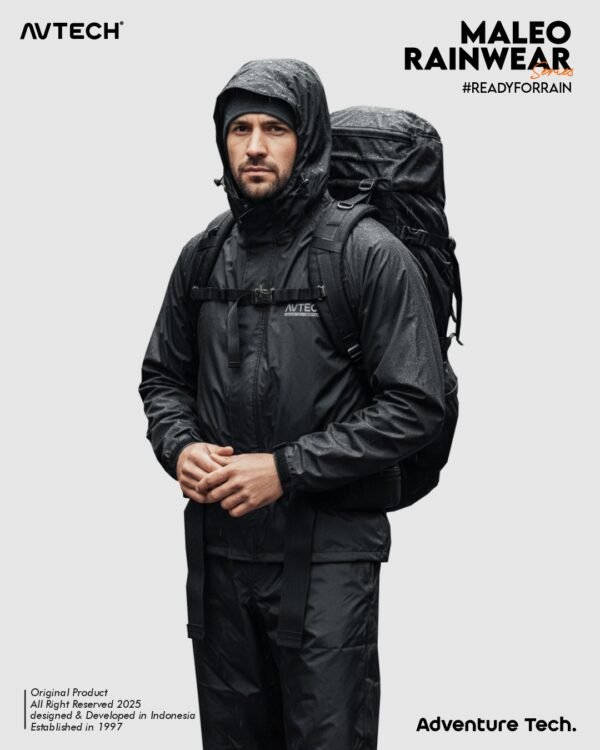 6 AVTECH - Rainwear MALEO Mantel Outdoor Gunung Motor Waterproof Build Up