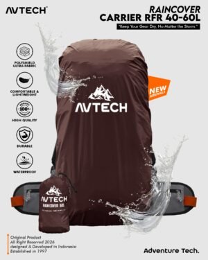 7 AVTECH - Rain Cover Bag Waterproof Pelindung Tas Anti Air 60-70 Liter - COVER CARRIER 60