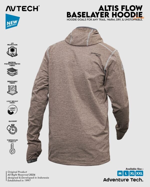 AVTECH - Baselayer Pria Wanita Lengan Panjang Olahraga Outdoor Dry Fit Face Covering Hoodie - ALTIS