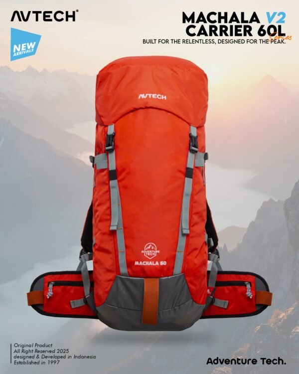 AVTECH - Tas Ransel Carrier Keril Gunung Backpack Hiking Camping Outdoor 60 Liter - MACHALA 60