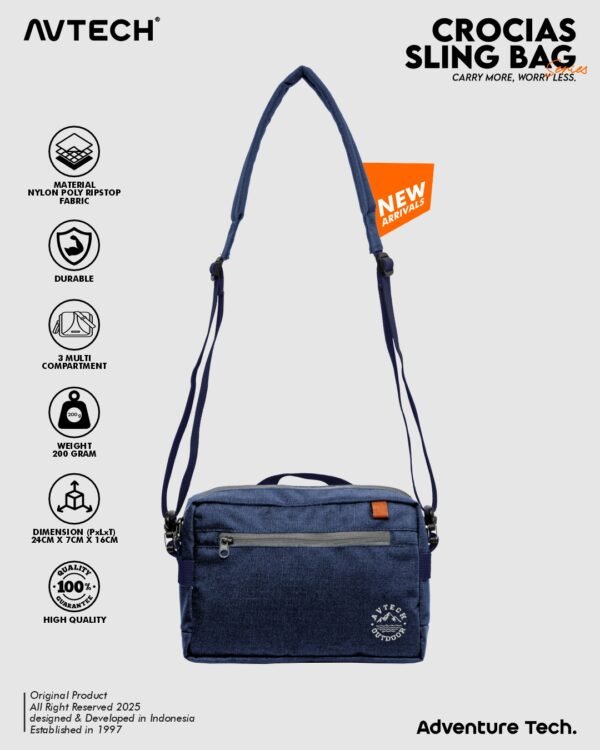 AVTECH - Tas Selempang Sling Shoulder Bag Crossbody Harian Outdoor Travel Lifestyle - CROCIAS