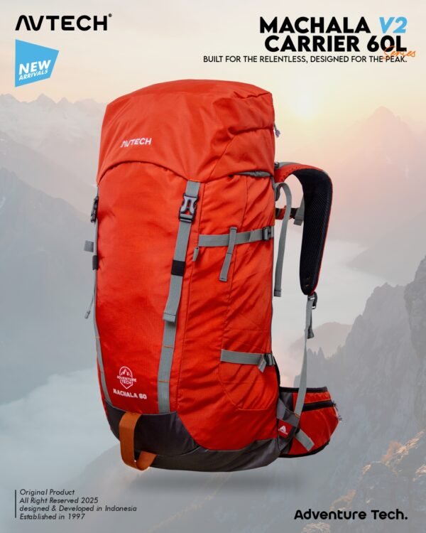 AVTECH - Tas Ransel Carrier Keril Gunung Backpack Hiking Camping Outdoor 60 Liter - MACHALA 60