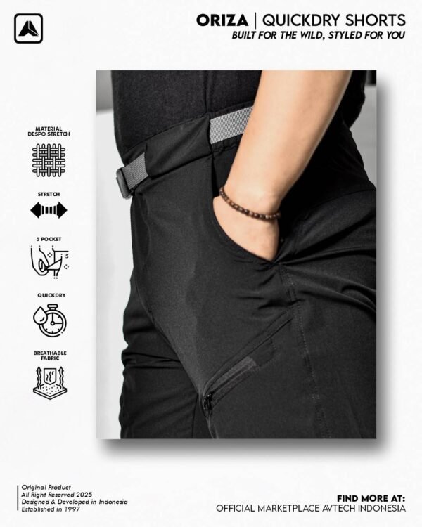 AVTECH - Celana Pendek Outdoor Short Hiking Gunung Trekking Sepeda Casual Harian Quick Dry - ORIZA
