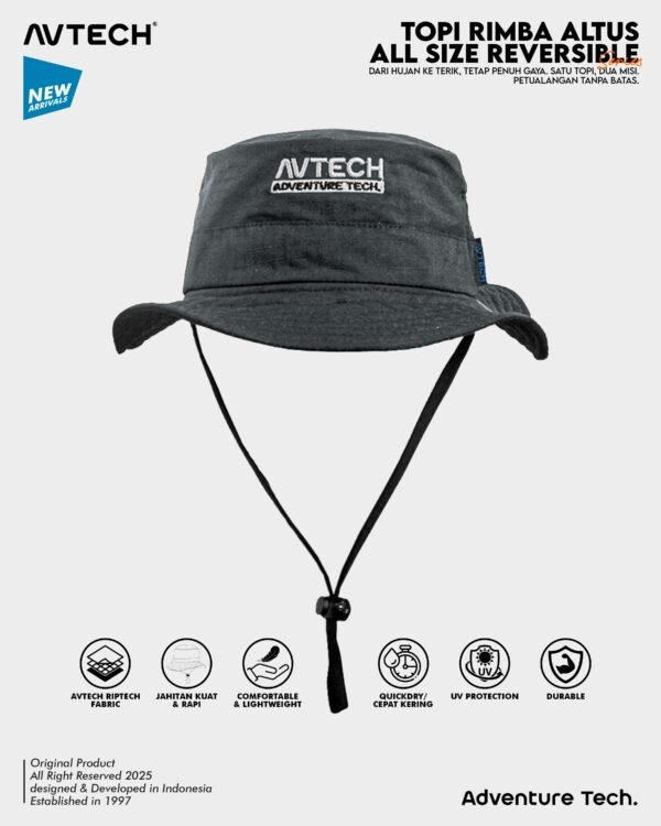 9 AVTECH - Topi Rimba Anak Adventure Hiking Ripstop Quickdry Reversible - TOPI RIMBA ALTUS KIDS